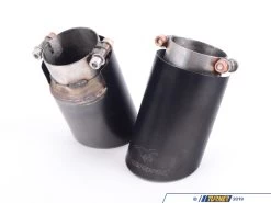 Supersprint Black Exhaust Tips 2x90mm -Auto Parts 1028869 x800