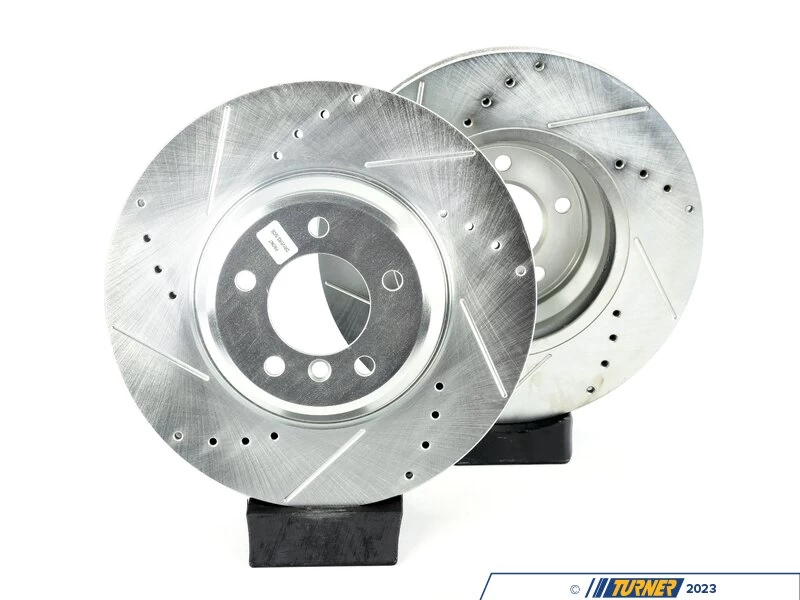 Evolution Tru-Cast Drilled And Slotted Rotor Pair - Front (348x30) 3 Evolution Tru-Cast Drilled And Slotted Rotor Pair - Front (348x30)