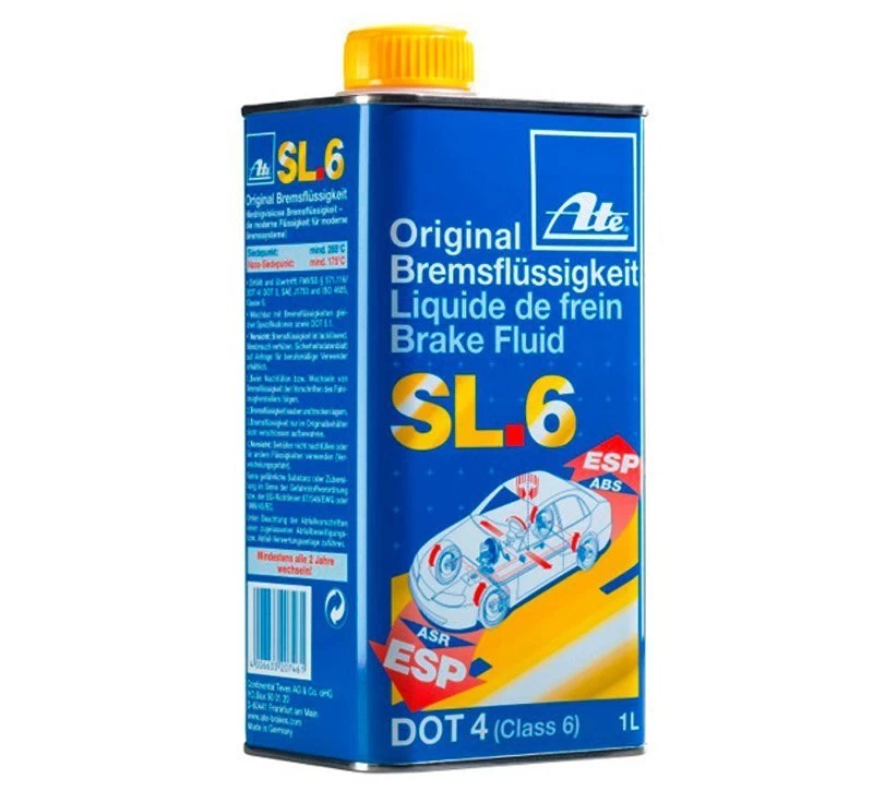 Ate SL.6 DOT 4 Low Viscosity Brake Fluid - 1 Liter 3 Ate SL.6 DOT 4 Low Viscosity Brake Fluid - 1 Liter