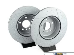 Zimmermann Rear Dimpled & Slotted Brake Rotors - Pair (345x24) -Auto Parts 1699693 x800