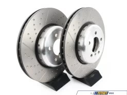 Performance Dimpled And Slotted Front Brake Rotors - Pair - (370X30)
