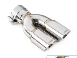 Turner Motorsport Rolled Angle Exhaust Tip - 3.0 Inlet - 3.0 OD - Stepped Left - Chrome
