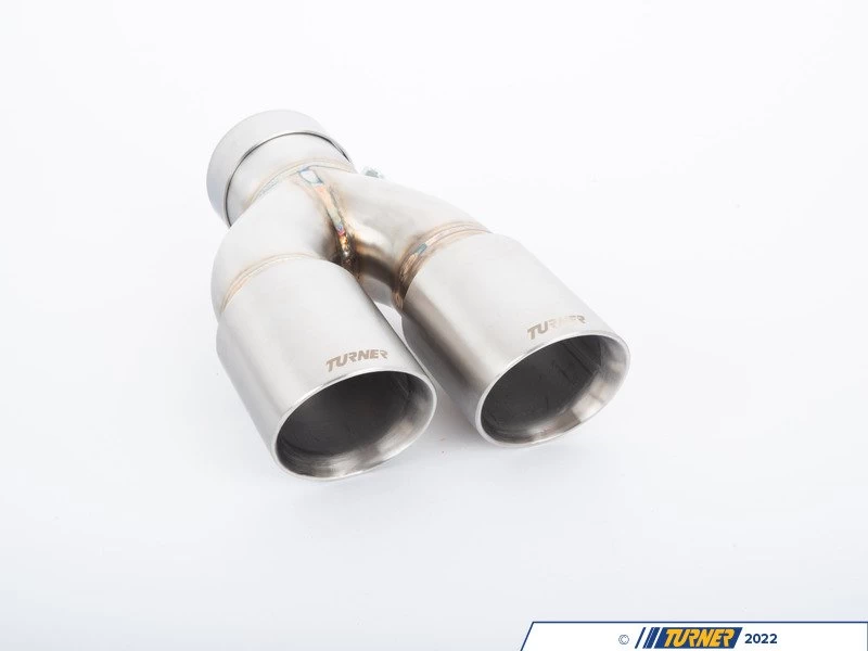 Turner Motorsport Double Wall Slash Cut Exhaust Tip - 2.75 Inlet - 3.0 OD - Stepped Left - Brushed Stainless 3 Turner Motorsport Double Wall Slash Cut Exhaust Tip - 2.75 Inlet - 3.0 OD - Stepped Left - Brushed Stainless