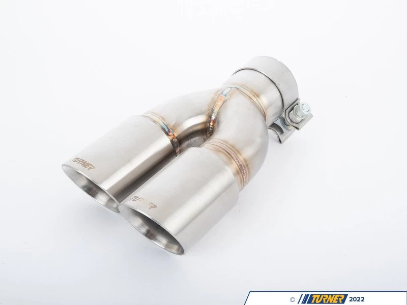 Turner Motorsport Double Wall Slash Cut Exhaust Tip - 2.75 Inlet - 3.0 OD - Stepped Left - Brushed Stainless 6 Turner Motorsport Double Wall Slash Cut Exhaust Tip - 2.75 Inlet - 3.0 OD - Stepped Left - Brushed Stainless - Image 4