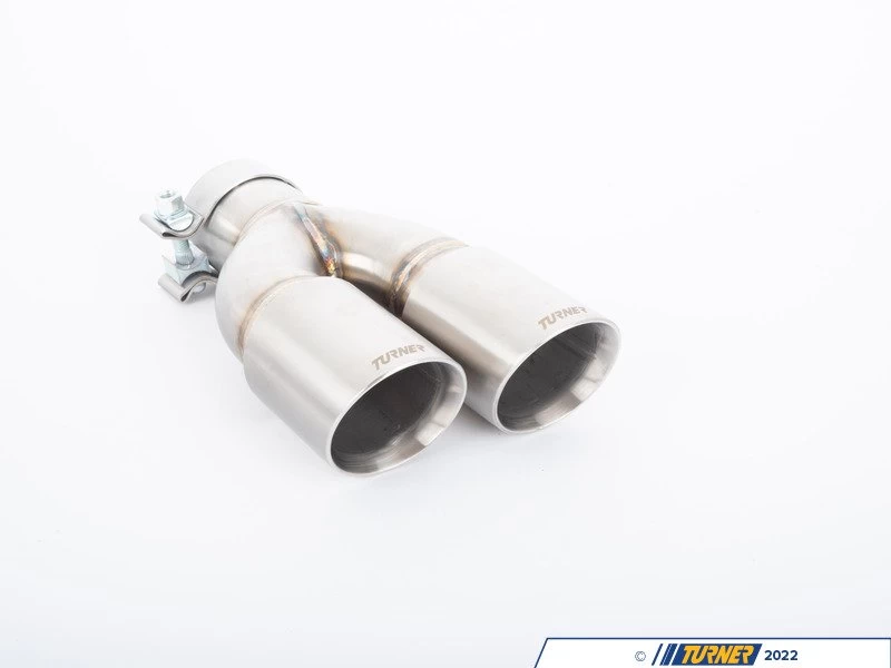 Turner Motorsport Double Wall Slash Cut Exhaust Tip - 2.5 Inlet - 3.0 OD - Stepped Left - Brushed Stainless 3 Turner Motorsport Double Wall Slash Cut Exhaust Tip - 2.5 Inlet - 3.0 OD - Stepped Left - Brushed Stainless