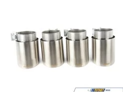 Turner 4" Double Wall Exhaust Tip W/ Brushed Stainless Finish - Set Of Four