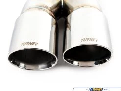 Turner Motorsport Double Wall Slash Cut Exhaust Tip - 3.0 Inlet - 3.5 OD - Stepped Right - Mirror