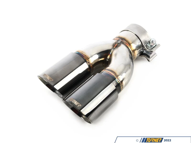 Turner Motorsport Double Wall Slash Cut Exhaust Tip - 2.75 Inlet - 3.5 OD - Stepped Left - Titanium Black Chrome 5 Turner Motorsport Double Wall Slash Cut Exhaust Tip - 2.75 Inlet - 3.5 OD - Stepped Left - Titanium Black Chrome - Image 3