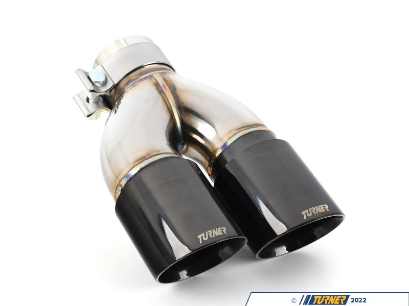 Turner Motorsport Double Wall Slash Cut Exhaust Tip - 2.75 Inlet - 3.5 OD - Stepped Left - Titanium Black Chrome 3 Turner Motorsport Double Wall Slash Cut Exhaust Tip - 2.75 Inlet - 3.5 OD - Stepped Left - Titanium Black Chrome