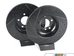 Front V5 Drilled & Slotted Brake Rotors - Set (330x24) -Auto Parts 1834698 x800