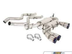Megan Axle Back Exhaust - Quad 3" Burnt Tips