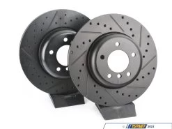 Front V5 Drilled & Slotted Brake Rotors - Set (338x26)