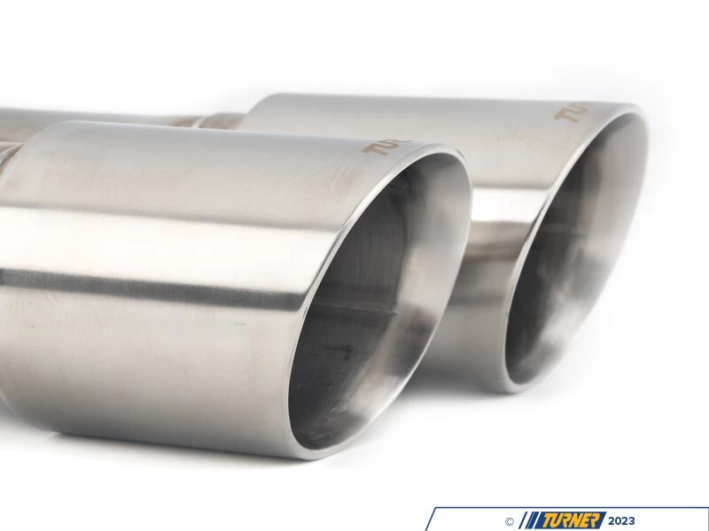 Turner Motorsport Double Wall Slash Cut Exhaust Tip - 2.75 Inlet - 3.0 OD - Stepped Left - Brushed Stainless 9 Turner Motorsport Double Wall Slash Cut Exhaust Tip - 2.75 Inlet - 3.0 OD - Stepped Left - Brushed Stainless - Image 7