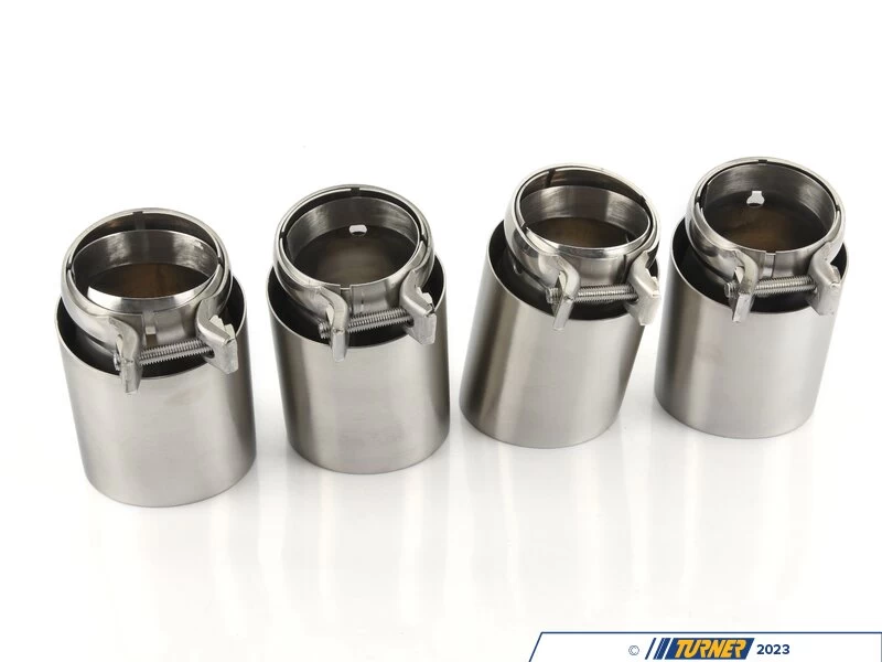 3.5" Brushed Aluminum Swivel Exhaust Tips - Set Of 4 4 3.5" Brushed Aluminum Swivel Exhaust Tips - Set Of 4 - Image 2