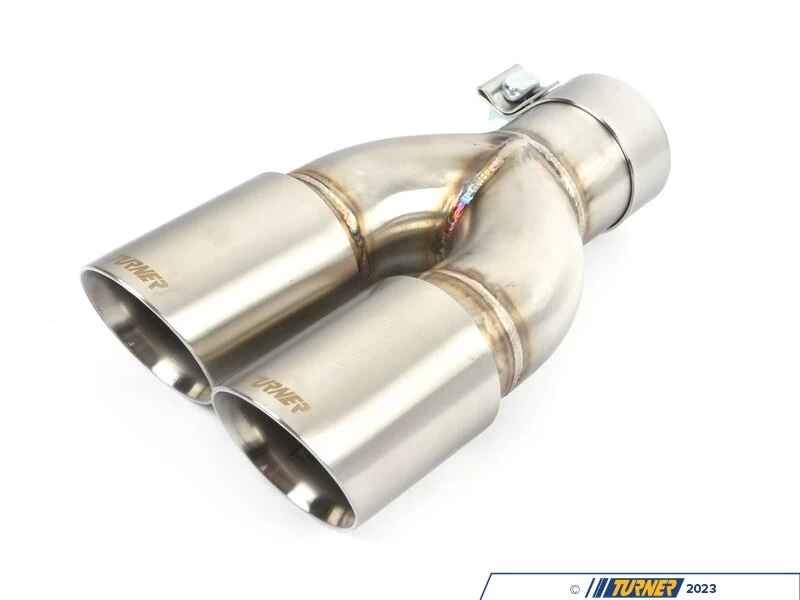 Turner Motorsport Double Wall Slash Cut Exhaust Tip - 2.5 Inlet - 3.0 OD - Stepped Left - Brushed Stainless 7 Turner Motorsport Double Wall Slash Cut Exhaust Tip - 2.5 Inlet - 3.0 OD - Stepped Left - Brushed Stainless - Image 5