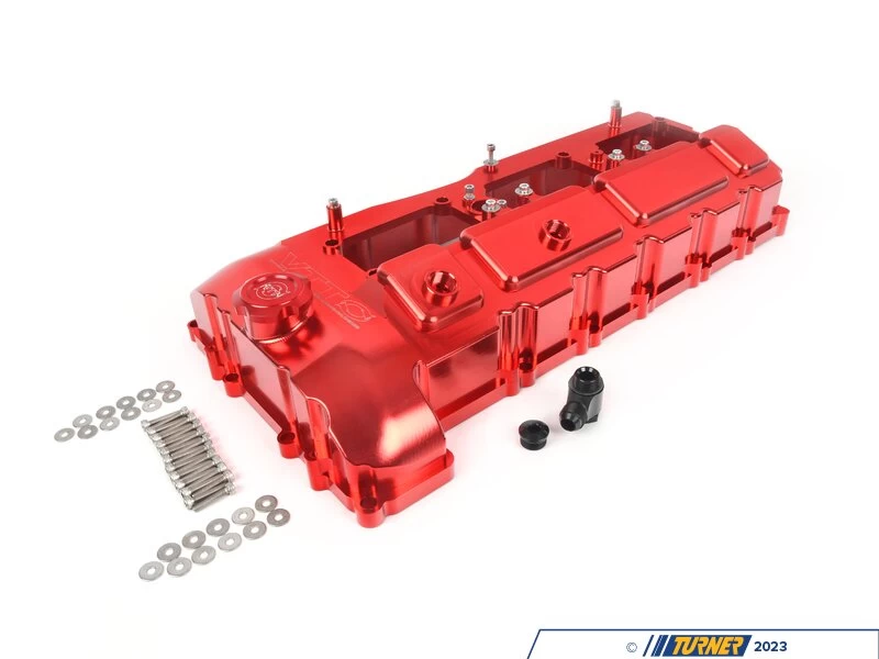 VTT S55 Billet CNC Valve Cover - Red 5 VTT S55 Billet CNC Valve Cover - Red - Image 3