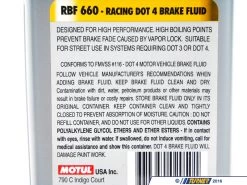 MOTUL RBF 660 Racing Brake Fluid (DOT4) - 500ml Bottle -Auto Parts 25299 x800