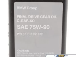 Genuine BMW Differential Fluid - 75W90 SAF-XO GL-5 Gear Oil - 1 Liter -Auto Parts 772374 x800