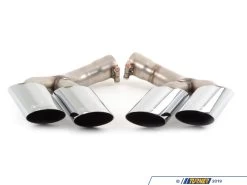 E71 X6 50i Supersprint Exhaust Tips - 4x90mm Round Polished Stainless