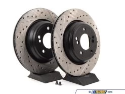 Cross-Drilled & Slotted Brake Rotors - Rear - E39 M5 & E46 M3 (pair) 17 Cross-Drilled & Slotted Brake Rotors - Rear - E39 M5 & E46 M3 (pair) -Auto Parts 813554 x800