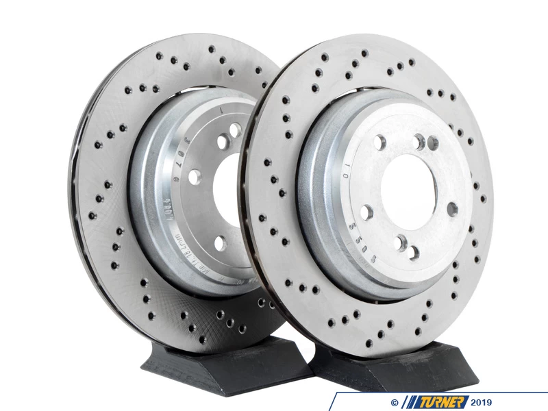 Cross-Drilled & Floating Brake Rotors - Rear - E46 M3 US/Euro/CSL/ZCP 3 Cross-Drilled & Floating Brake Rotors - Rear - E46 M3 US/Euro/CSL/ZCP