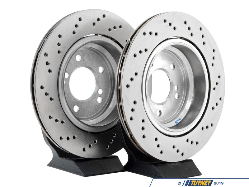 Cross-Drilled & Floating Brake Rotors - Rear - E46 M3 US/Euro/CSL/ZCP 4 Cross-Drilled & Floating Brake Rotors - Rear - E46 M3 US/Euro/CSL/ZCP - Image 2