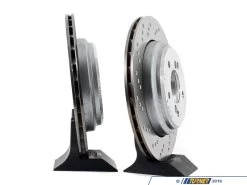 Cross-Drilled & Floating Brake Rotors - Rear - E46 M3 US/Euro/CSL/ZCP 9 Cross-Drilled & Floating Brake Rotors - Rear - E46 M3 US/Euro/CSL/ZCP -Auto Parts 835170 x800