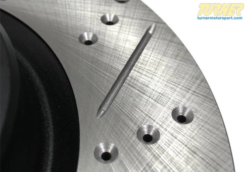 Cross-Drilled & Slotted Brake Rotors - Rear - E39 M5 & E46 M3 (pair) 10 Cross-Drilled & Slotted Brake Rotors - Rear - E39 M5 & E46 M3 (pair) - Image 8